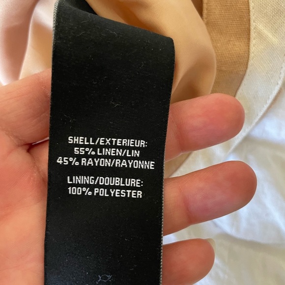 7 for All Mankind linen blend casual crop top - Picture 7 of 7